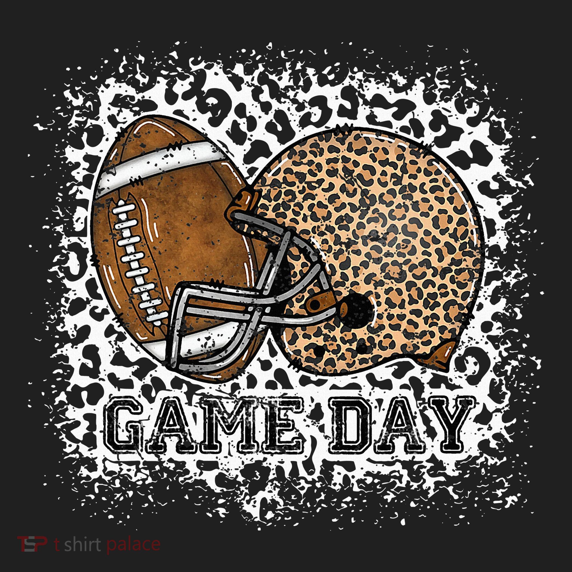 Bleached Game Day Leopard Football Helmet Sport Mom Hat