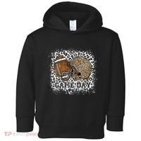 Bleached Game Day Leopard Football Helmet Sport Mom Toddler Hoodie thumb 0