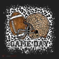 Bleached Game Day Leopard Football Helmet Sport Mom Golf Towel thumb 3