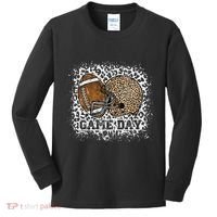 Bleached Game Day Leopard Football Helmet Sport Mom Kids Long Sleeve Shirt thumb 0