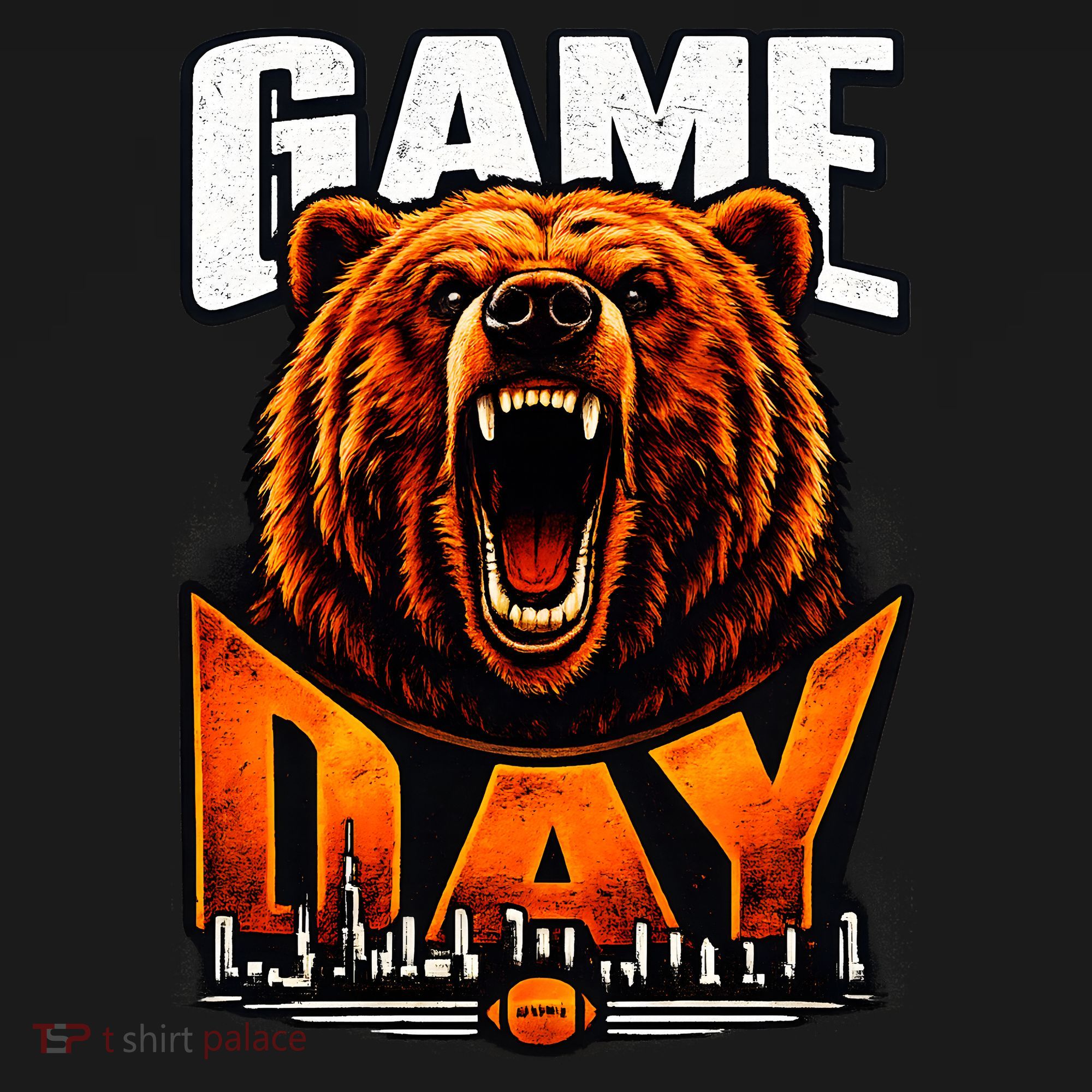 Bear Game Day Football Fan Vintage T-Shirt