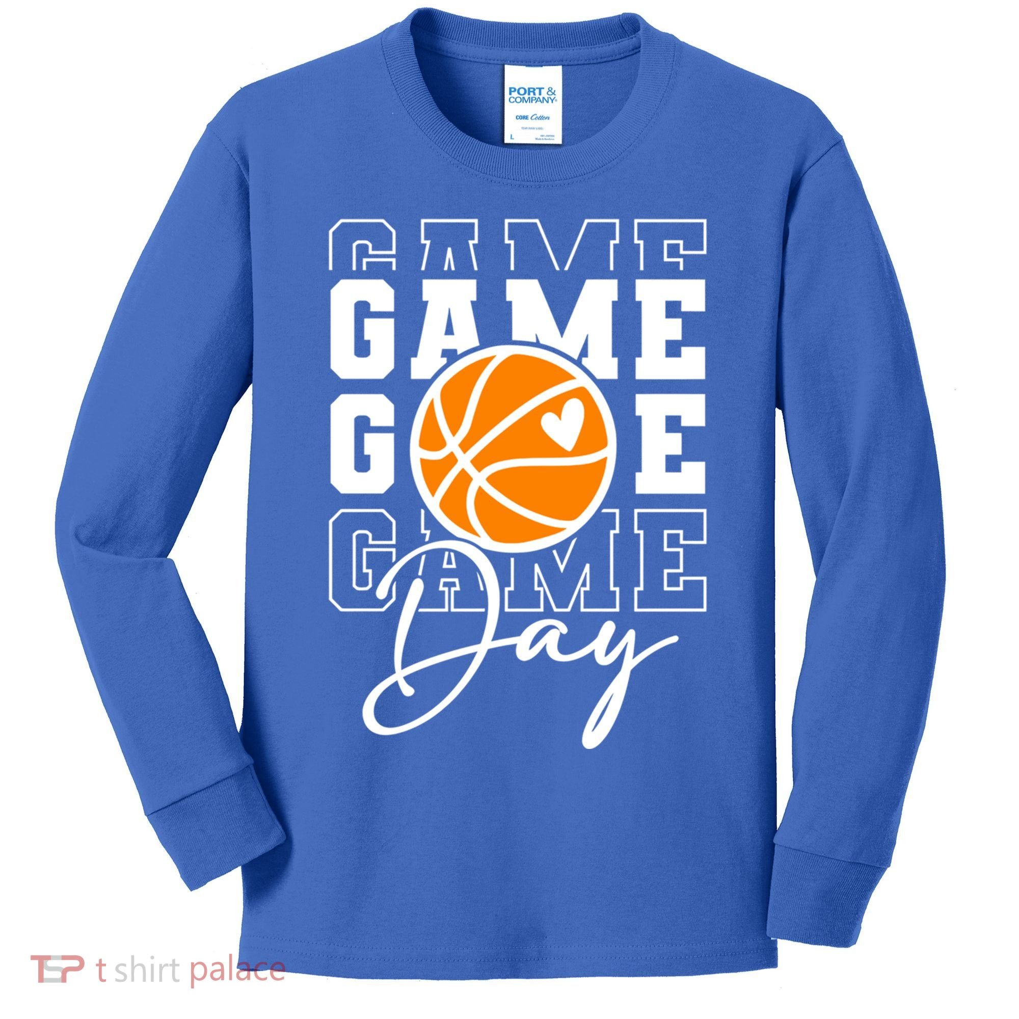 Basketball Game Day Gift Kids Long Sleeve Shirt