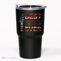 Best Guitar Dad Ever Chords Best Dad Guitar American Flag Tumbler thumb 0