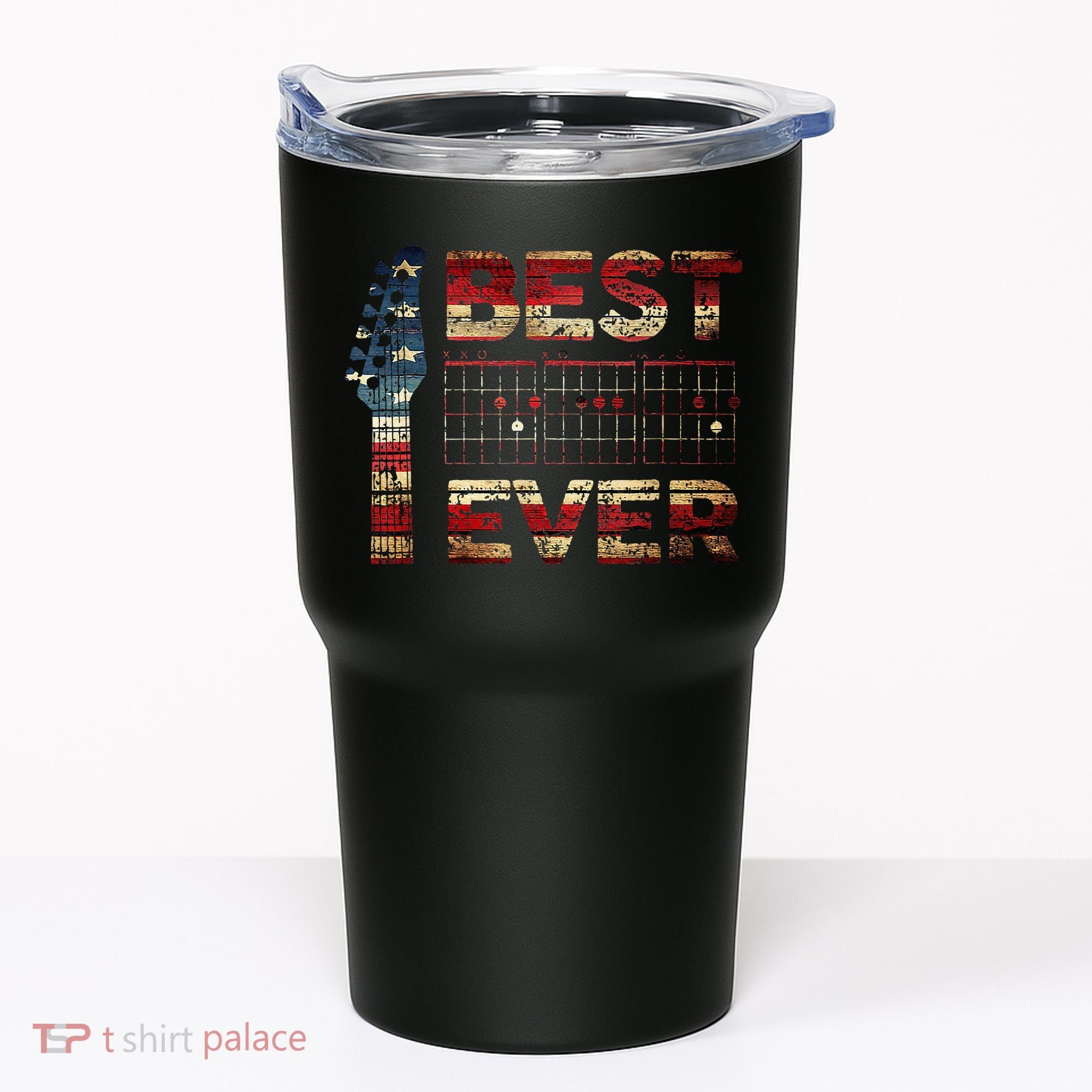 Best Guitar Dad Ever Chords Best Dad Guitar American Flag Tumbler