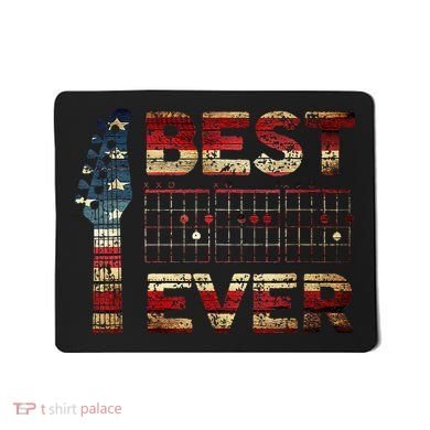 Best Guitar Dad Ever Chords Best Dad Guitar American Flag Mousepad
