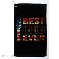 Best Guitar Dad Ever Chords Best Dad Guitar American Flag Golf Towel thumb 0