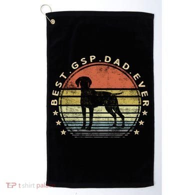 Best Gsp Dad Ever Dog Lover Owner Ger Shorthaired Pointer Gift Golf Towel