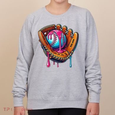 Baseball Glove Drip Ice Cream Sprinkles Baseball Boy Women's Sweatshirt