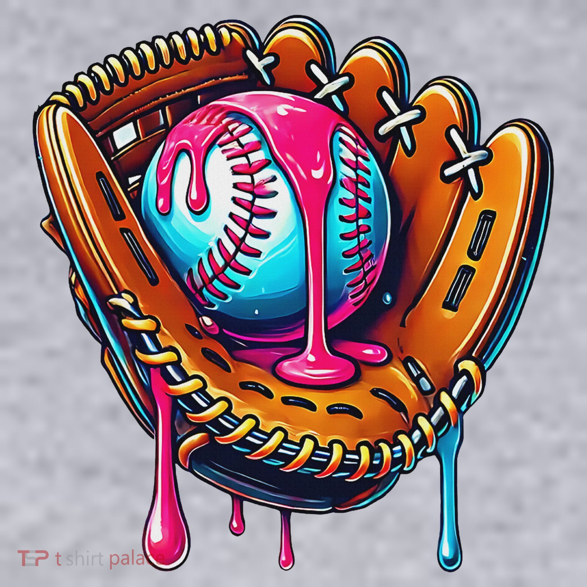 Baseball Glove Drip Ice Cream Sprinkles Baseball Boy Women's Sweatshirt