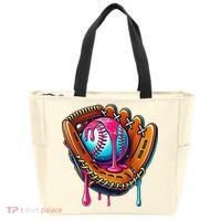 Baseball Glove Drip Ice Cream Sprinkles Baseball Boy Tote Bag thumb 0