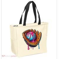 Baseball Glove Drip Ice Cream Sprinkles Baseball Boy Tote Bag thumb 2