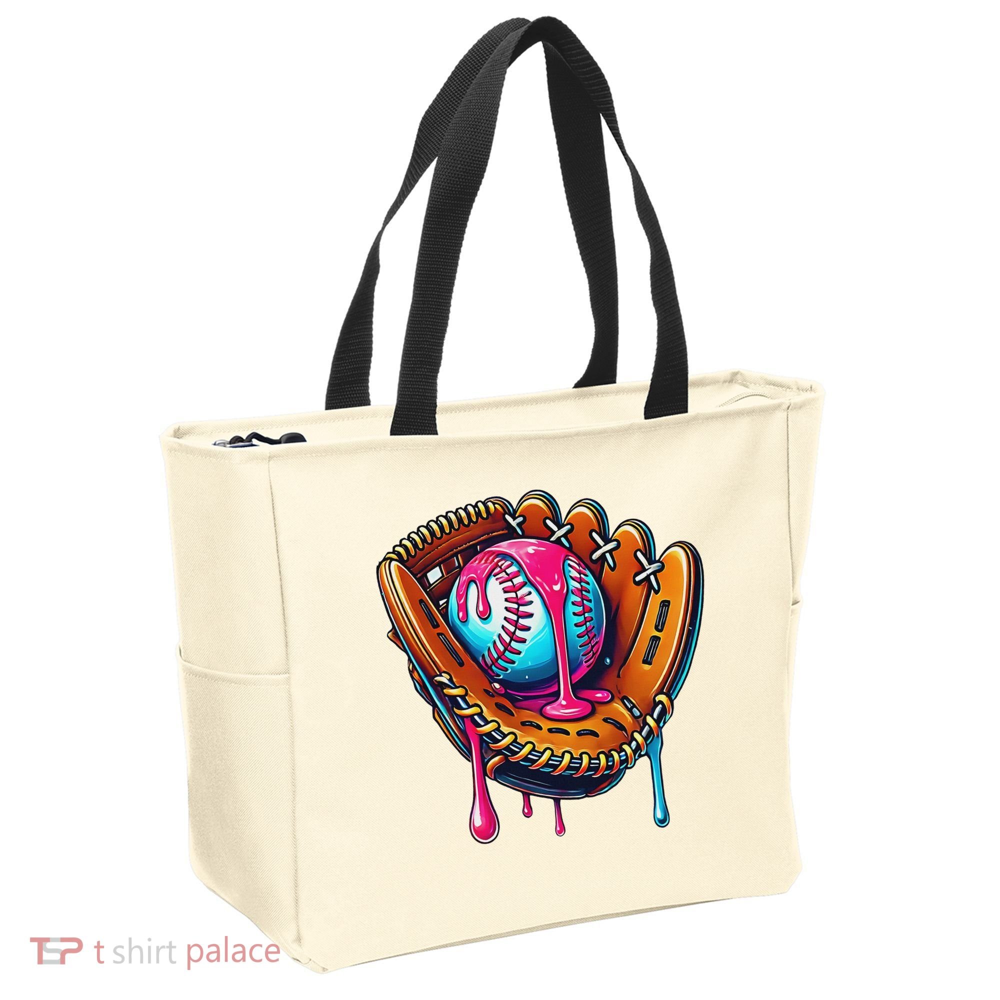 Baseball Glove Drip Ice Cream Sprinkles Baseball Boy Tote Bag