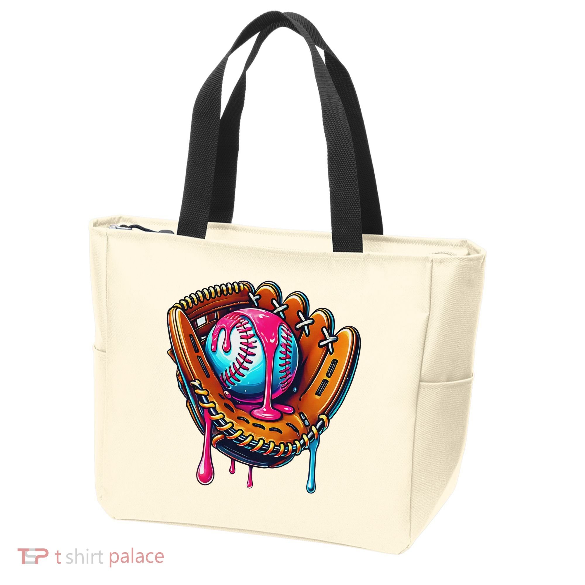 Baseball Glove Drip Ice Cream Sprinkles Baseball Boy Tote Bag