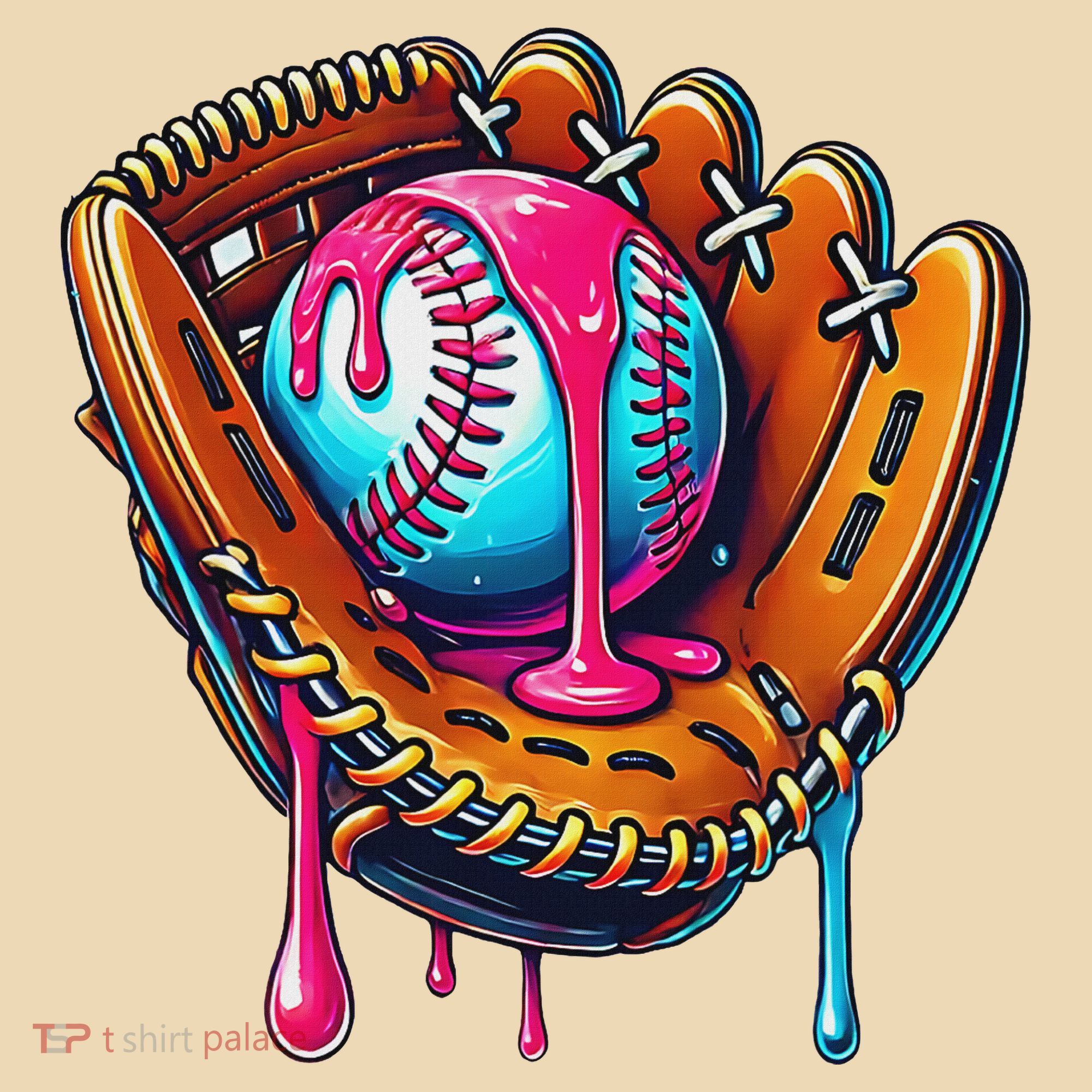 Baseball Glove Drip Ice Cream Sprinkles Baseball Boy Tote Bag