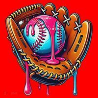 Baseball Glove Drip Ice Cream Sprinkles Baseball Boy Santa Hat thumb 1