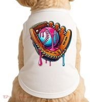 Baseball Glove Drip Ice Cream Sprinkles Baseball Boy Doggie Tank thumb 0