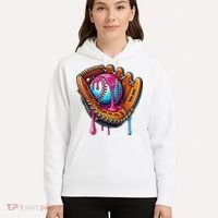 Baseball Glove Drip Ice Cream Sprinkles Baseball Boy Hoodie thumb 5