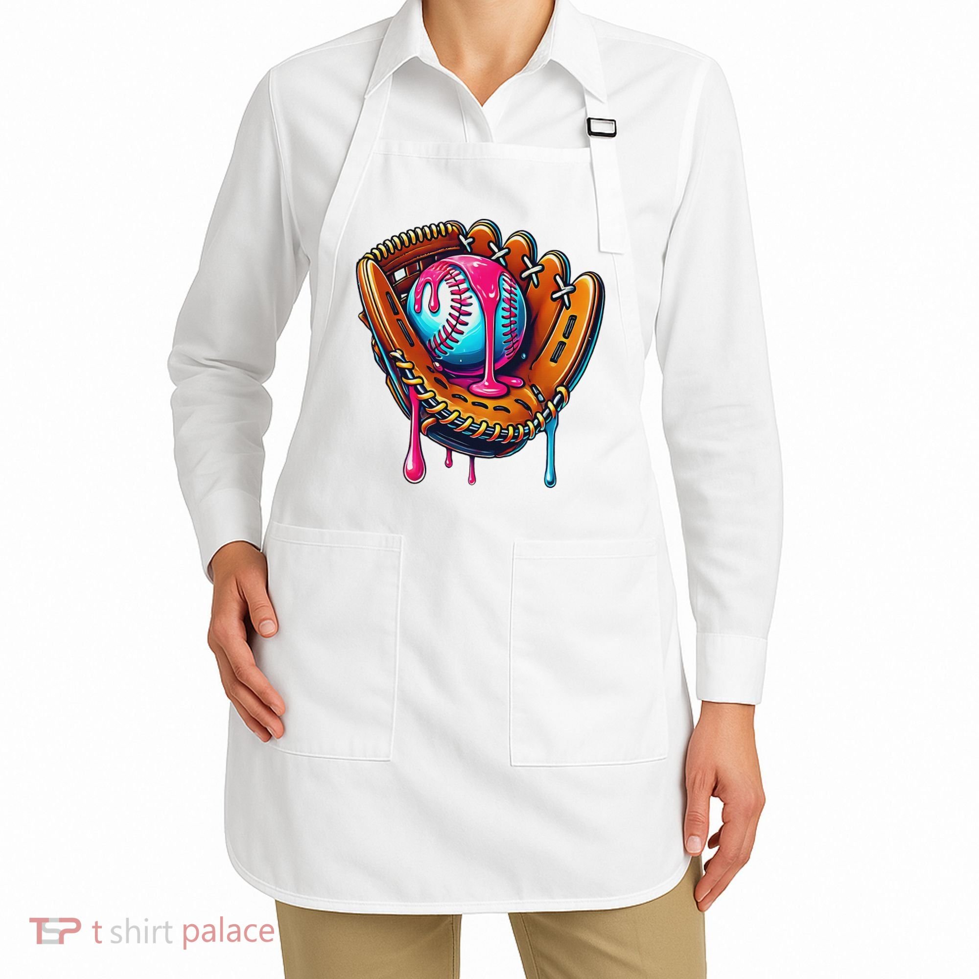 Baseball Glove Drip Ice Cream Sprinkles Baseball Boy Apron