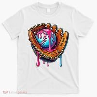 Baseball Glove Drip Ice Cream Sprinkles Baseball Boy T-Shirt thumb 0
