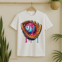 Baseball Glove Drip Ice Cream Sprinkles Baseball Boy T-Shirt thumb 2