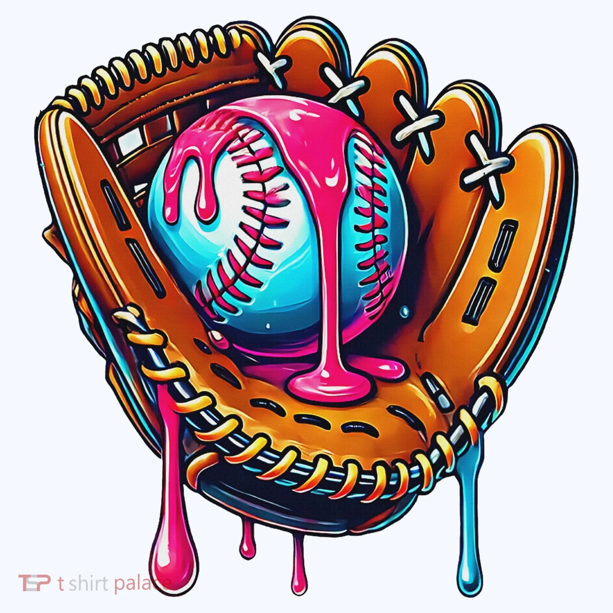 Baseball Glove Drip Ice Cream Sprinkles Baseball Boy Button