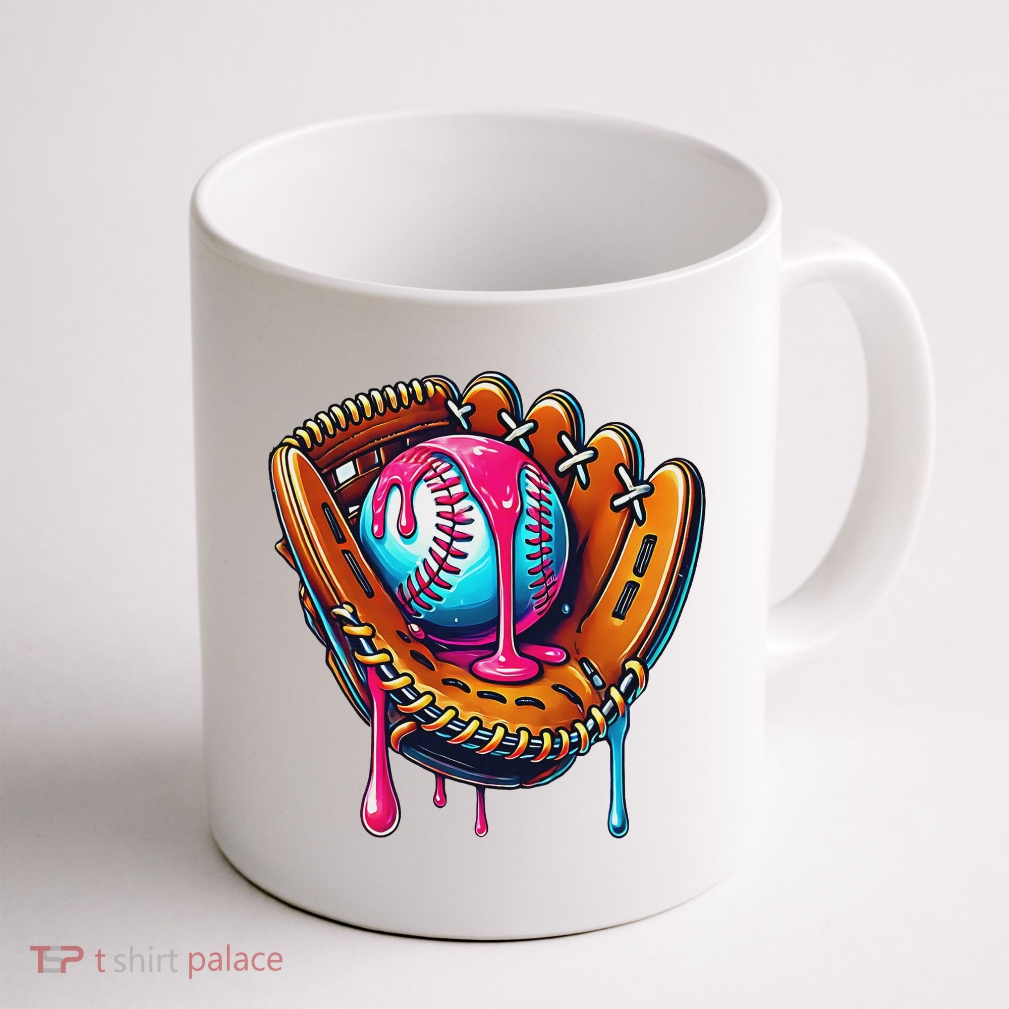 Baseball Glove Drip Ice Cream Sprinkles Baseball Boy Coffee Mug