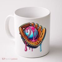 Baseball Glove Drip Ice Cream Sprinkles Baseball Boy Coffee Mug thumb 0