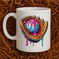 Baseball Glove Drip Ice Cream Sprinkles Baseball Boy Coffee Mug thumb 2