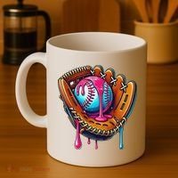 Baseball Glove Drip Ice Cream Sprinkles Baseball Boy Coffee Mug thumb 4