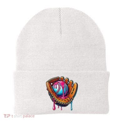 Baseball Glove Drip Ice Cream Sprinkles Baseball Boy Beanie