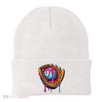 Baseball Glove Drip Ice Cream Sprinkles Baseball Boy Beanie thumb 0