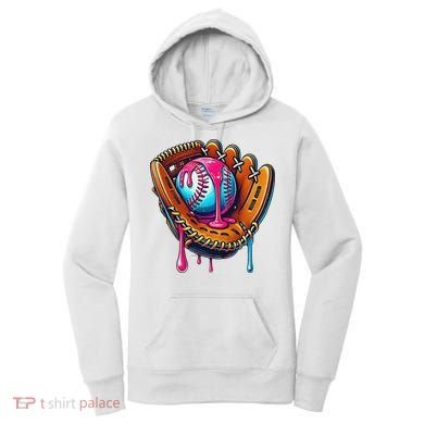 Baseball Glove Drip Ice Cream Sprinkles Baseball Boy Women's Hoodie