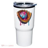 Baseball Glove Drip Ice Cream Sprinkles Baseball Boy Tumbler thumb 0