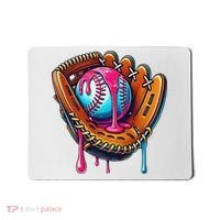 Baseball Glove Drip Ice Cream Sprinkles Baseball Boy Mousepad thumb 0