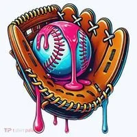 Baseball Glove Drip Ice Cream Sprinkles Baseball Boy Ornament thumb 1