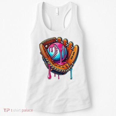 Baseball Glove Drip Ice Cream Sprinkles Baseball Boy Women's Tank Top
