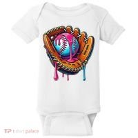 Baseball Glove Drip Ice Cream Sprinkles Baseball Boy Baby Bodysuit thumb 0