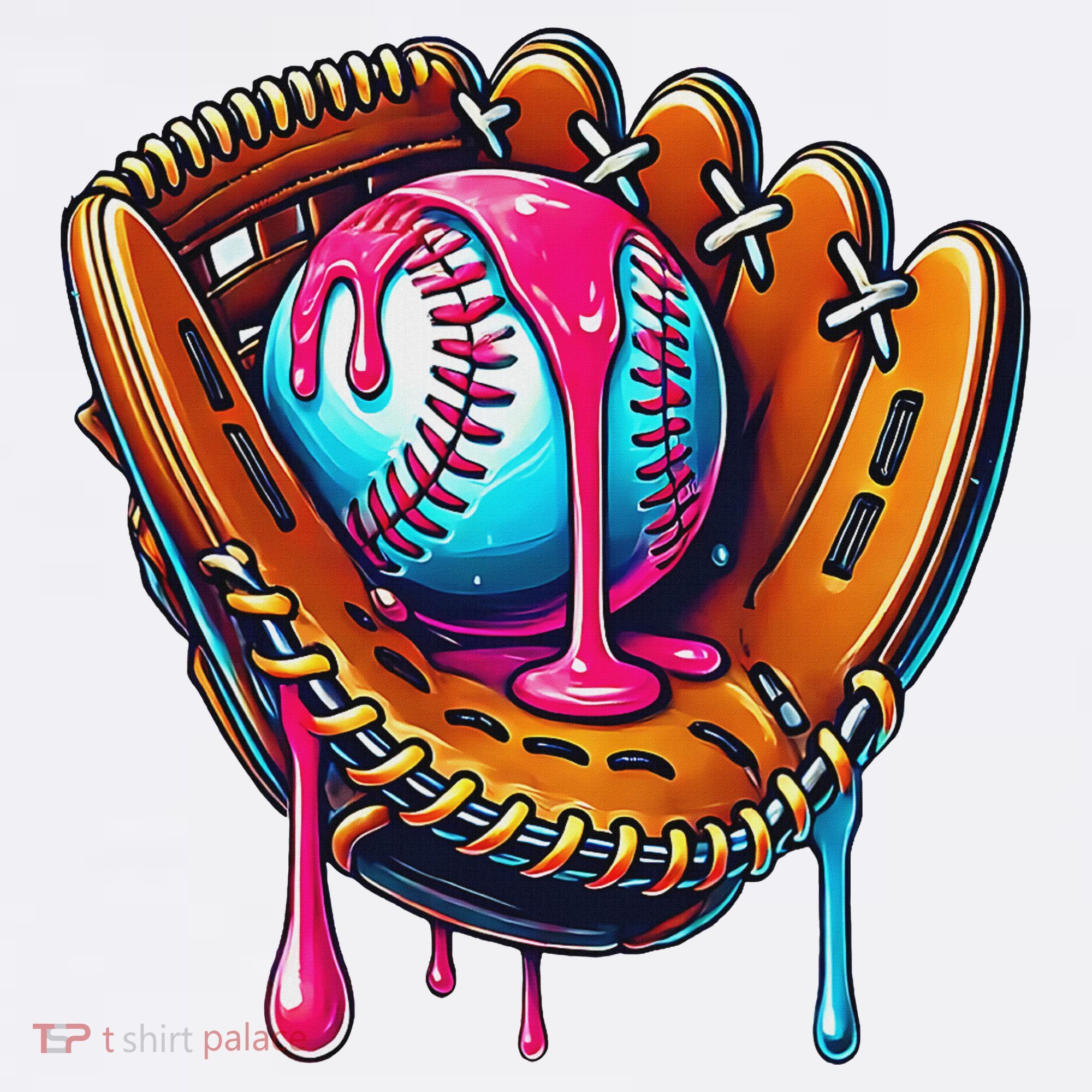 Baseball Glove Drip Ice Cream Sprinkles Baseball Boy Baby Bodysuit
