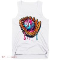 Baseball Glove Drip Ice Cream Sprinkles Baseball Boy Tank Top thumb 0