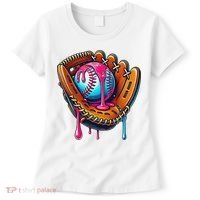 Baseball Glove Drip Ice Cream Sprinkles Baseball Boy Women's T-Shirt thumb 0