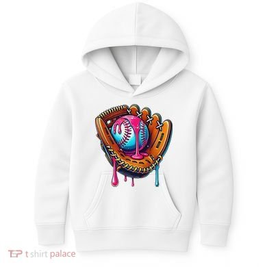 Baseball Glove Drip Ice Cream Sprinkles Baseball Boy Kids Hoodie