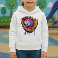 Baseball Glove Drip Ice Cream Sprinkles Baseball Boy Kids Hoodie thumb 3