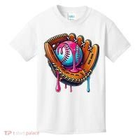 Baseball Glove Drip Ice Cream Sprinkles Baseball Boy Kids T-Shirt thumb 0