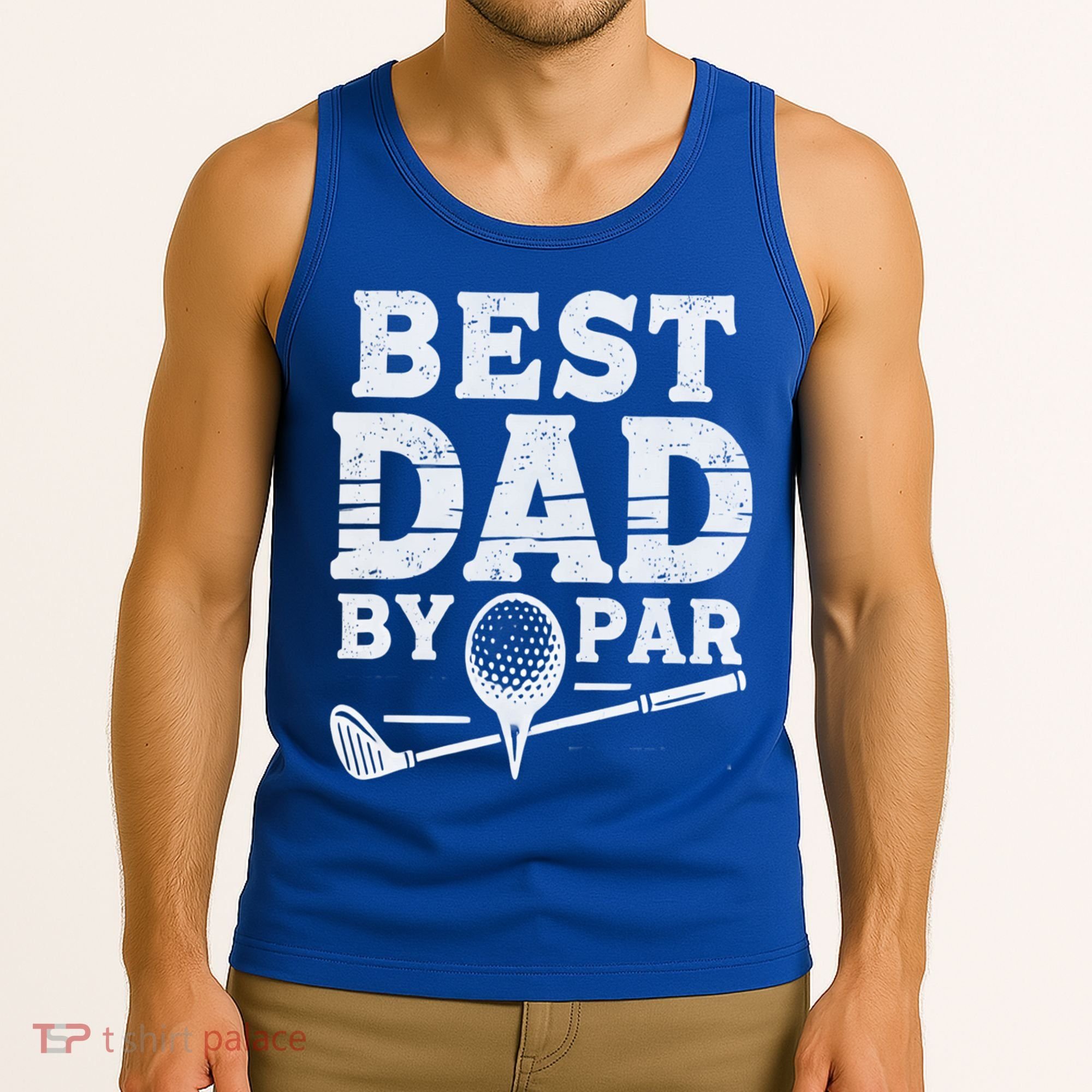 Best Golf Dad By Par Funny Gift Tank Top