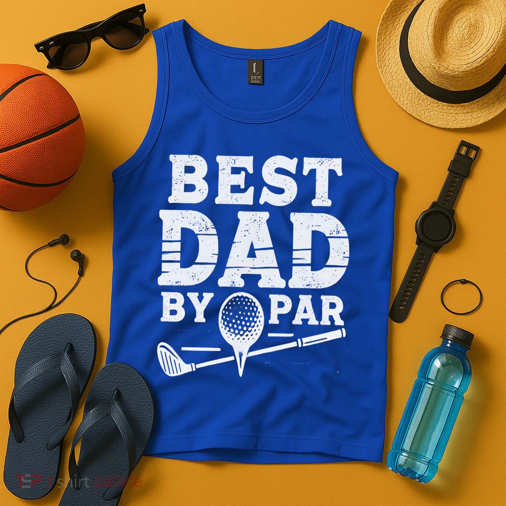 Best Golf Dad By Par Funny Gift Tank Top