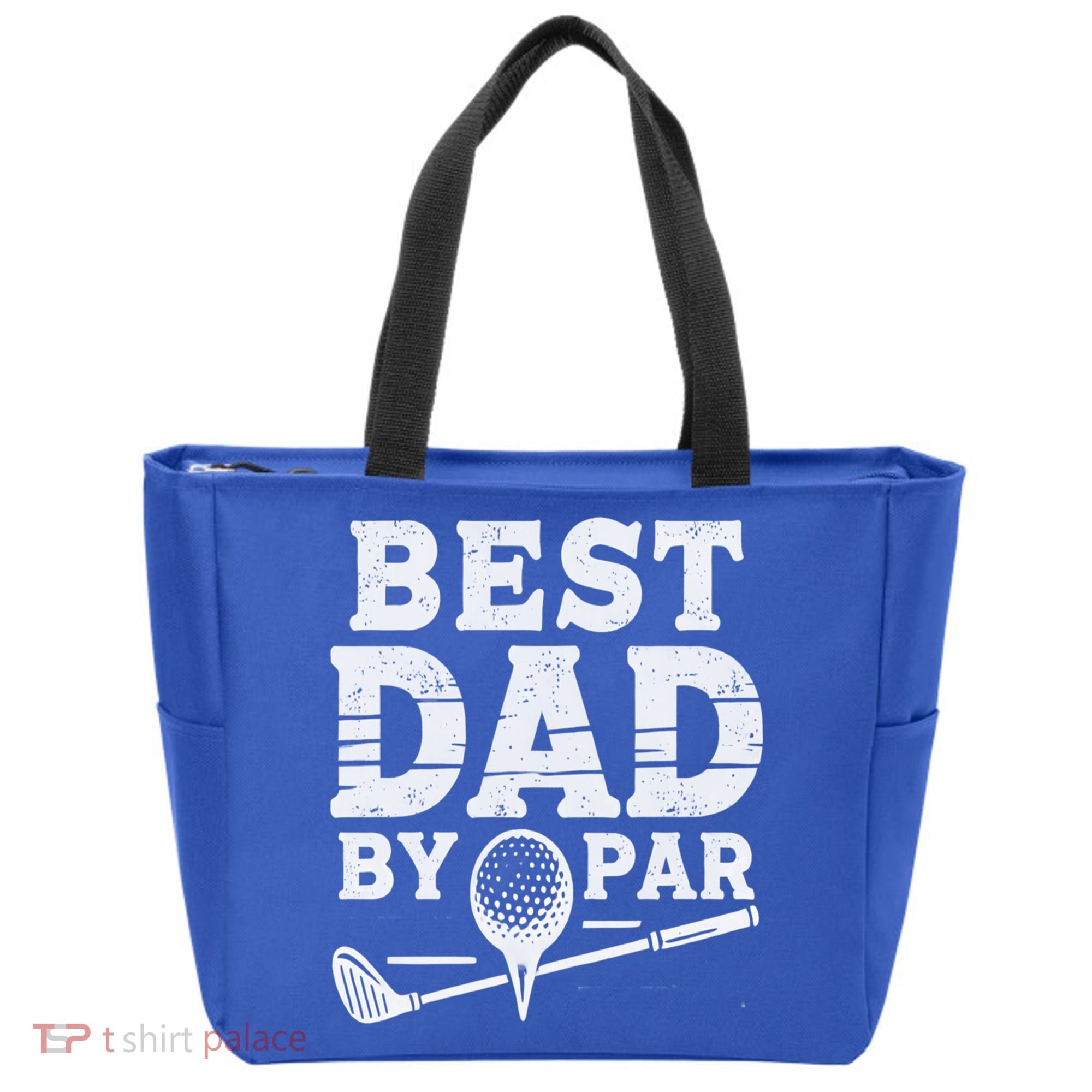 Best Golf Dad By Par Funny Gift Tote Bag