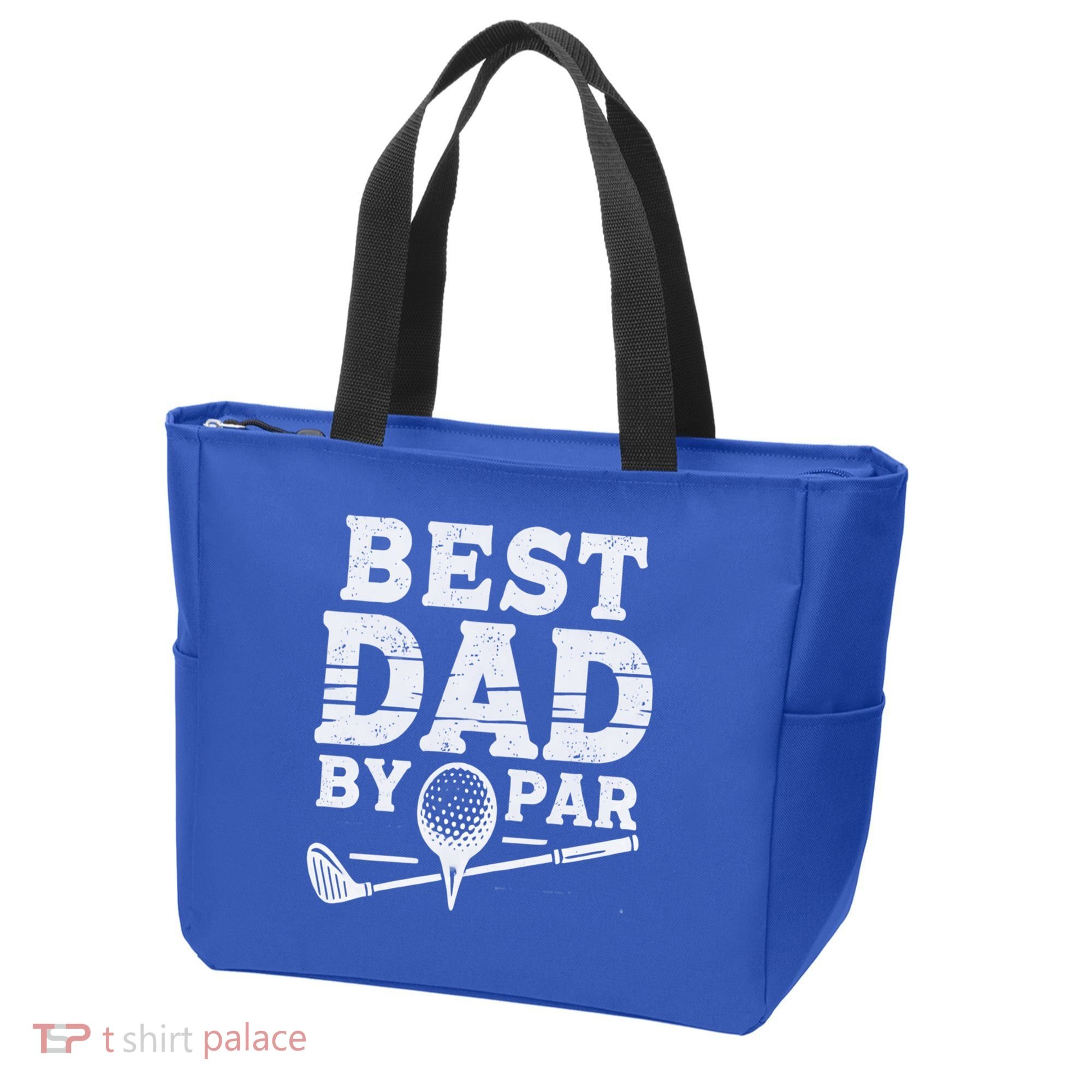 Best Golf Dad By Par Funny Gift Tote Bag