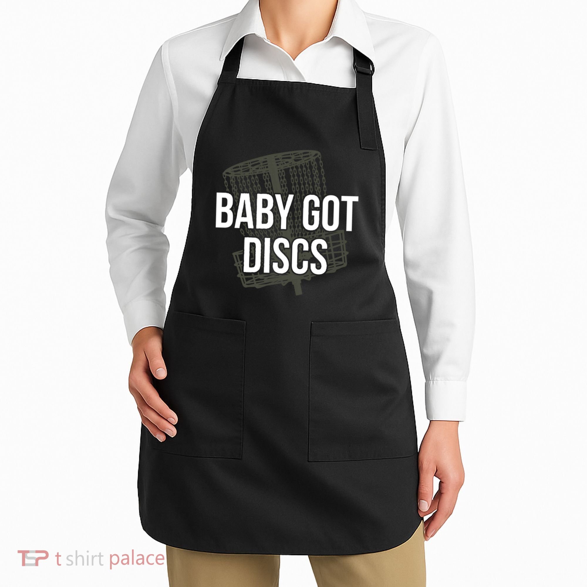 Baby Got Discs Funny Disc Golf Humor Golfer Apron