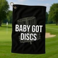Baby Got Discs Funny Disc Golf Humor Golfer Golf Towel thumb 1