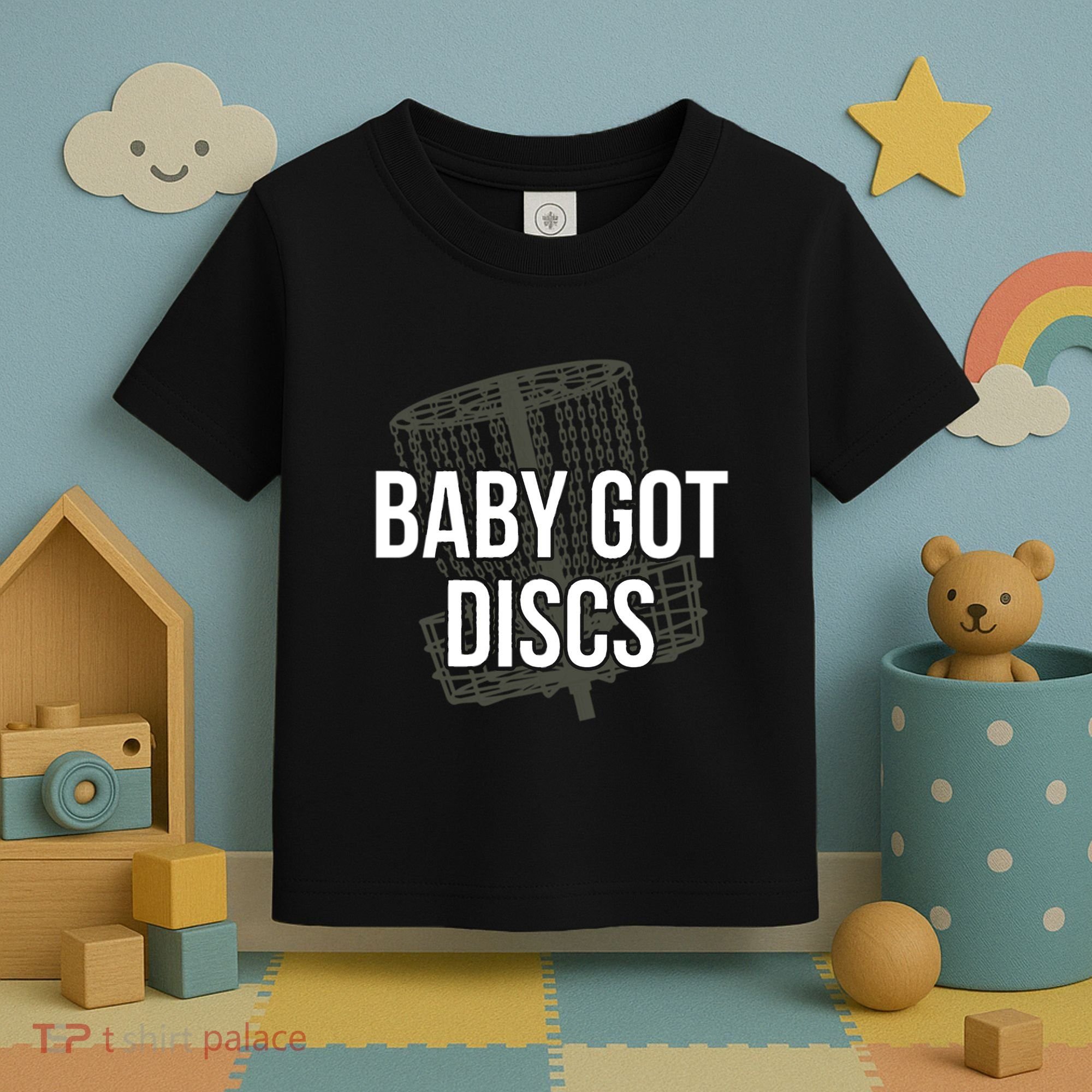 Baby Got Discs Funny Disc Golf Humor Golfer Toddler T-Shirt